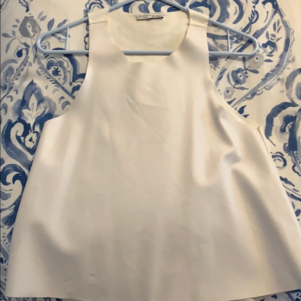 NWOT Zara white faux leather tank